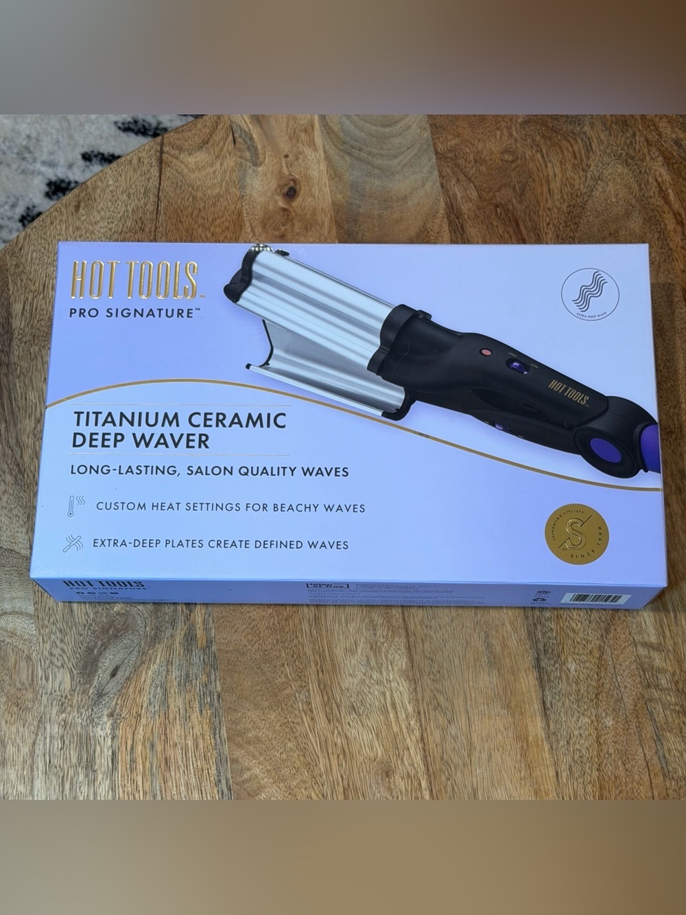 Hot Tools Titanium Ceramic Deep Waver — Black NWT